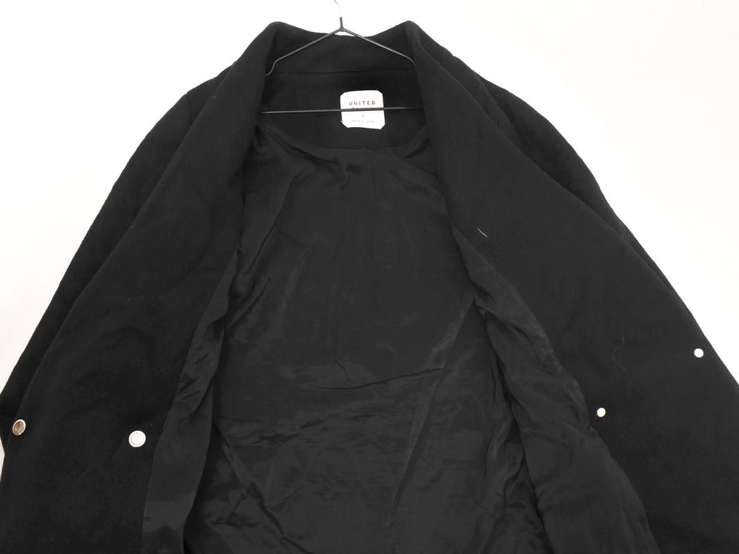 UNITED TOKYO ユナイテッドトウキョウ ウール100% ノーカラー コート
