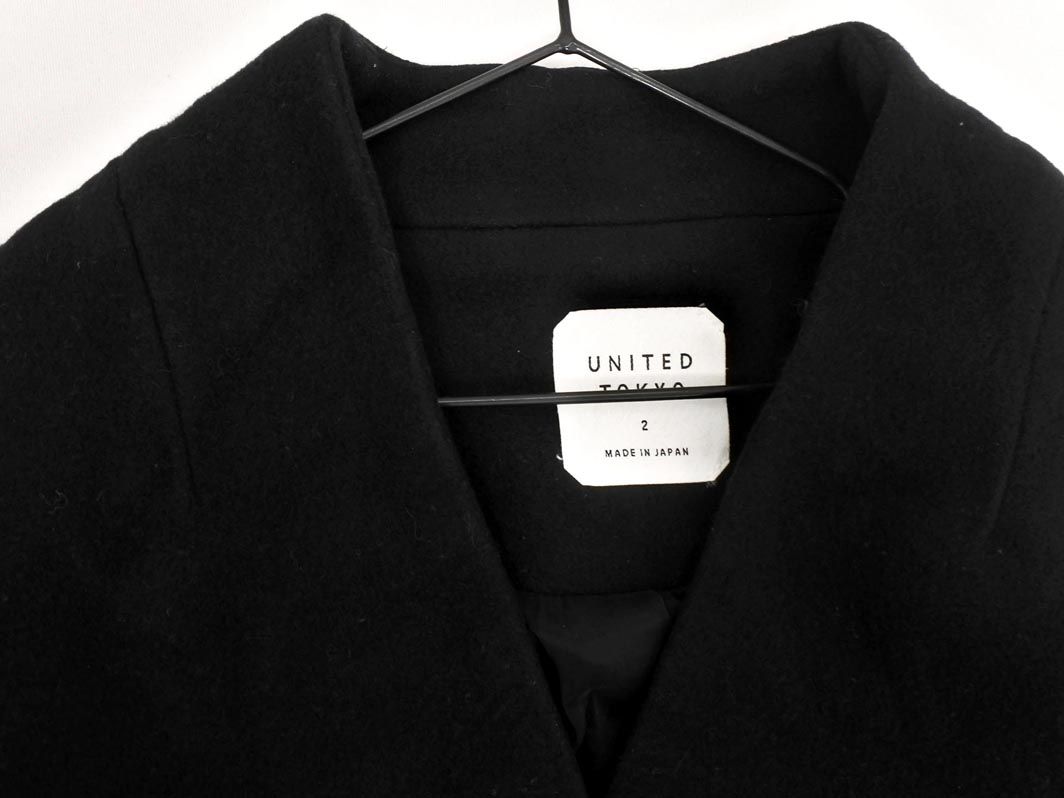 UNITED TOKYO ユナイテッドトウキョウ ウール100% ノーカラー コート