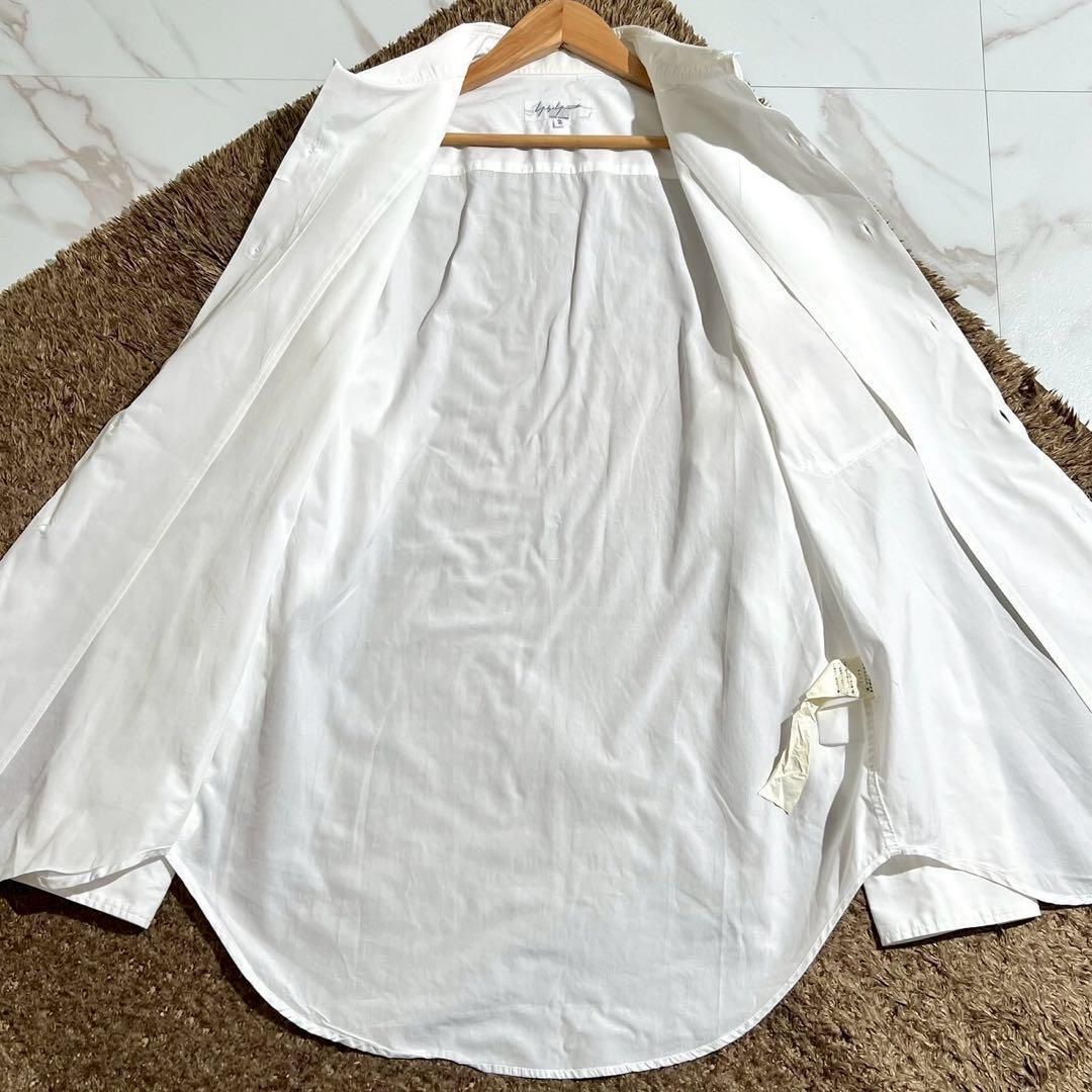 【美品✨】ヨウジヤマモト プールオム オーバーサイズ ロングシャツ ホワイト Yohji Yamamoto POUR HOMME ヨウジヤマモトプールオム HC-B14-004