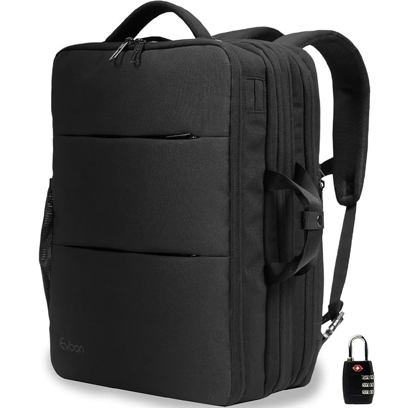 Evoon マルチビジネスリュック3.0 メンズ ビジネスリュック 大容量 旅行バック 防水 撥水加工 USB 15.6インチ ブラック