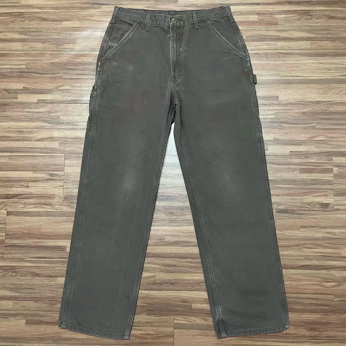 Carhartt カーハート シングルニー ダークブラウン dkb カーペンター ワークパンツ 34