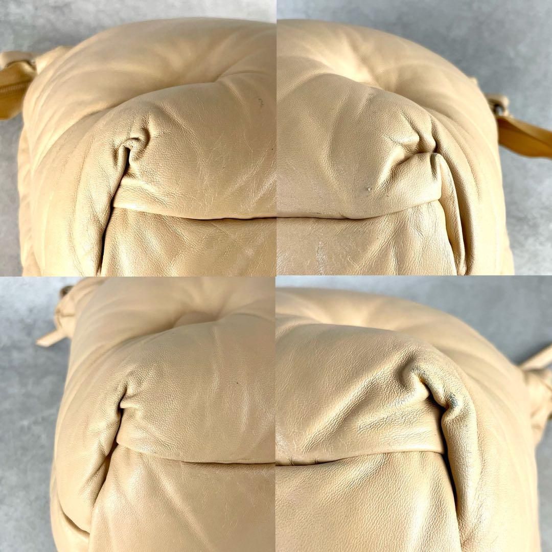 正直うれしいお手頃価格。 MAISON MARGIELA メゾンマルジェラ 2019SS グラムスラム glam slam 4つタグ フォーステッチ 2way ショルダーバッグ クロスボディ ポシェット 斜め掛け クラッチバッグ セカンドバッグ ラムレザー ベージュ レディース メンズ