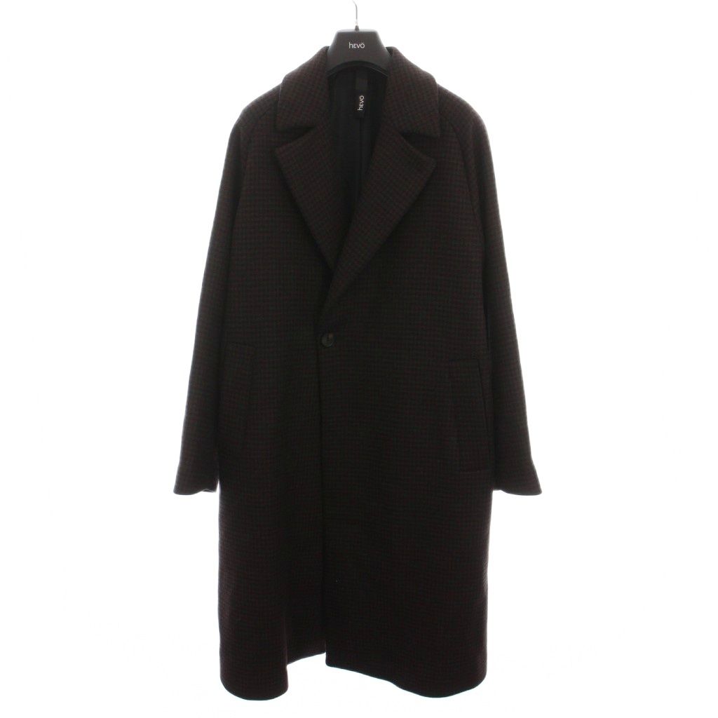 イーヴォ Hevo 1Bセミダブルコート チェスターコート 千鳥格子柄