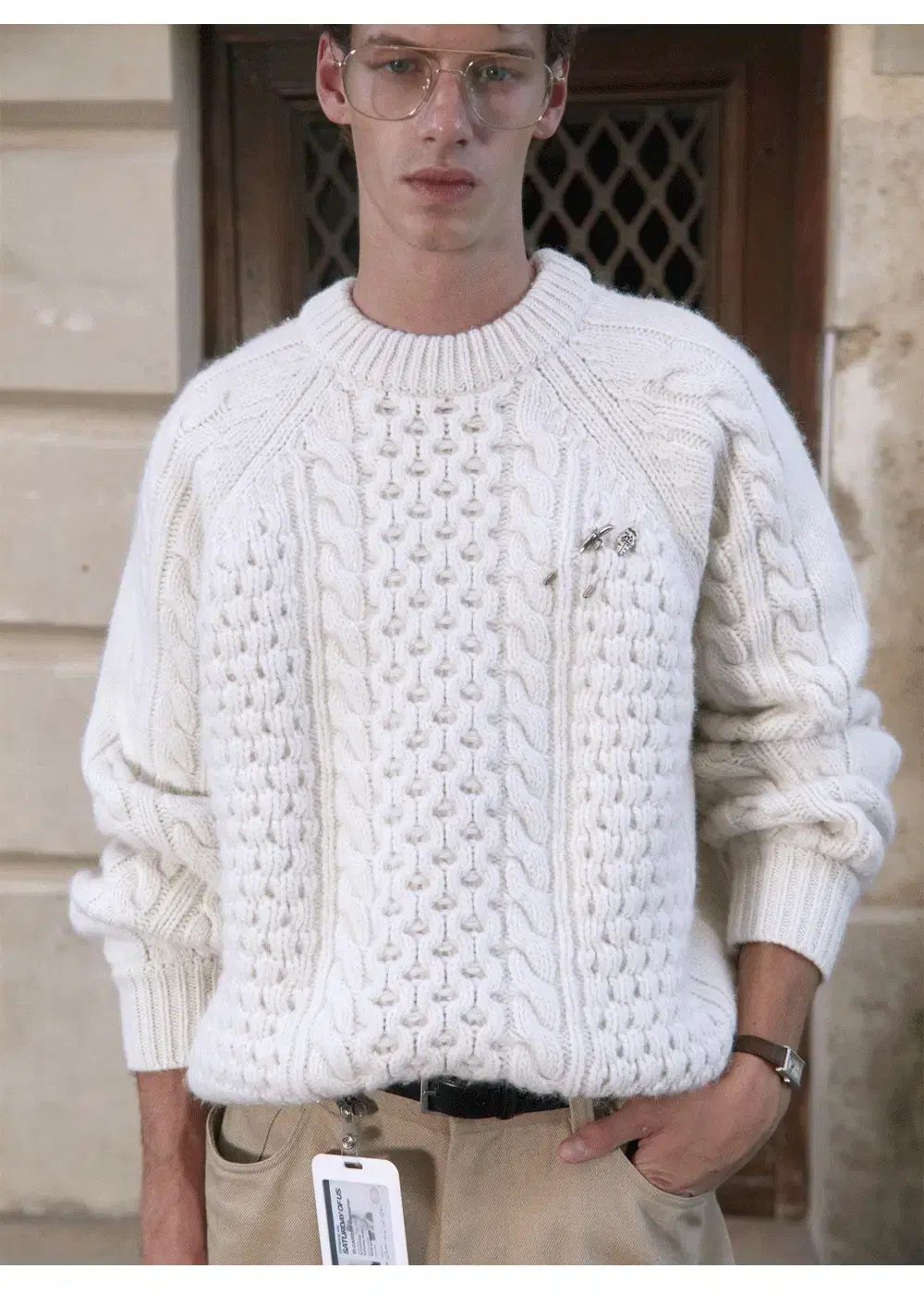 STU エスティユー あらん ニット クリーム