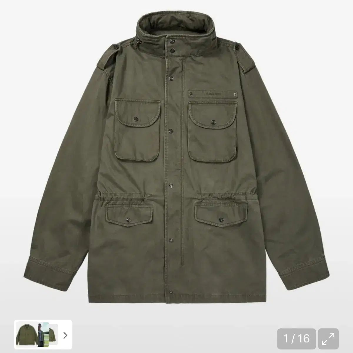 アーカーム ウォッシュド フィールド ジャケット カーキ