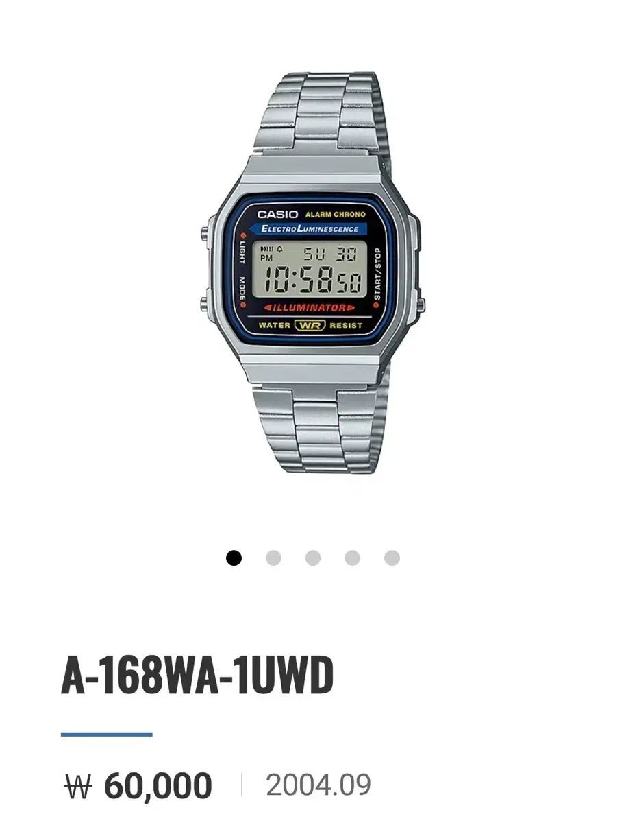 CASIO カシオ A-168WA-1UWD 최립우