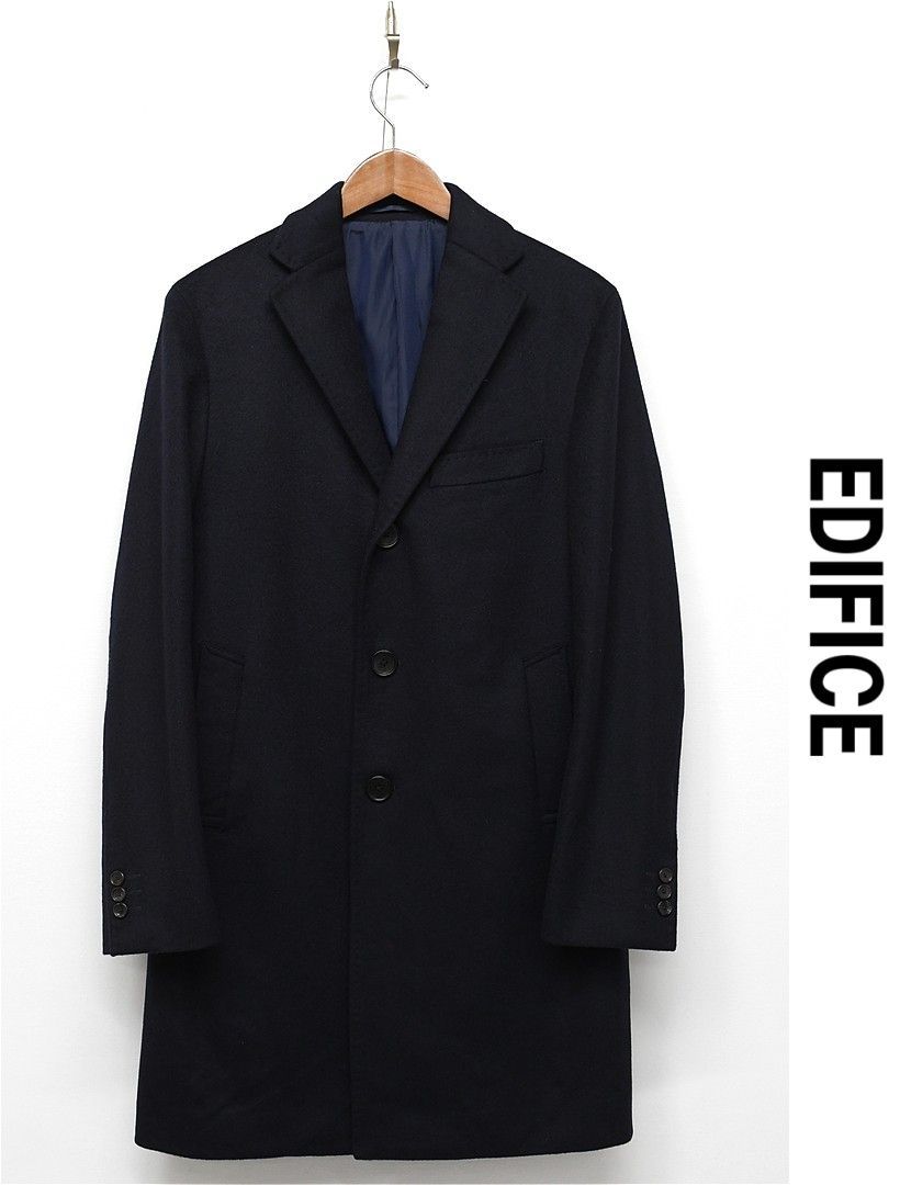 V294 EDIFICE チェスターコート ピュアカシミヤブレンド 44