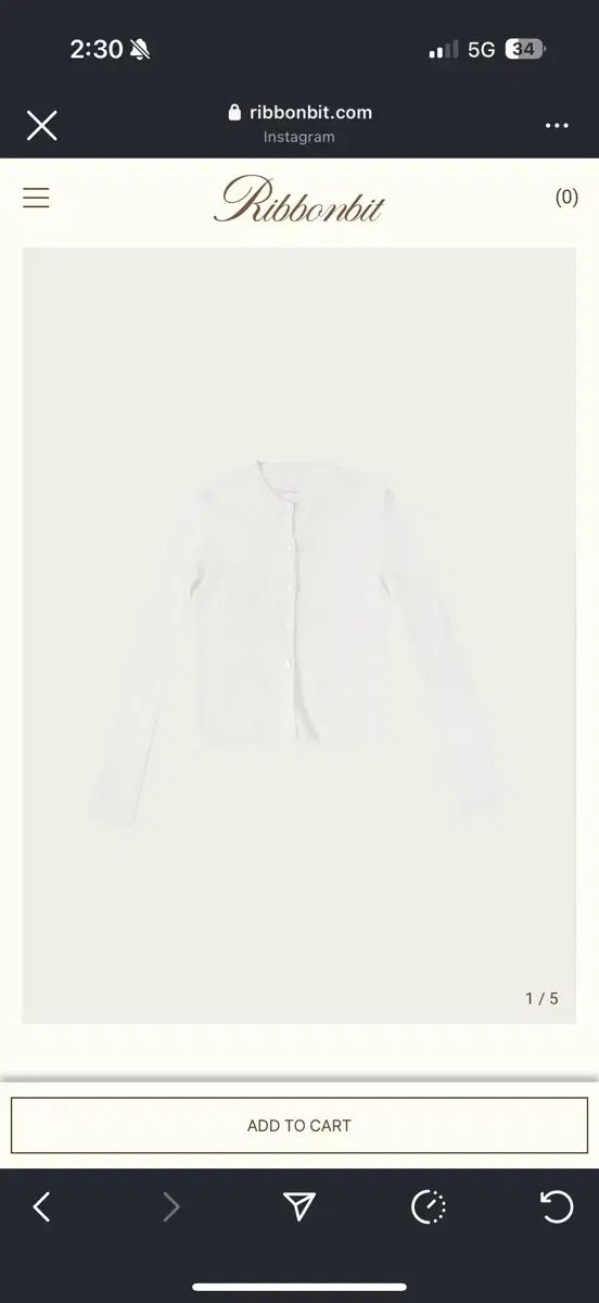 リボンビット リボン빛 ローザ カーディガン