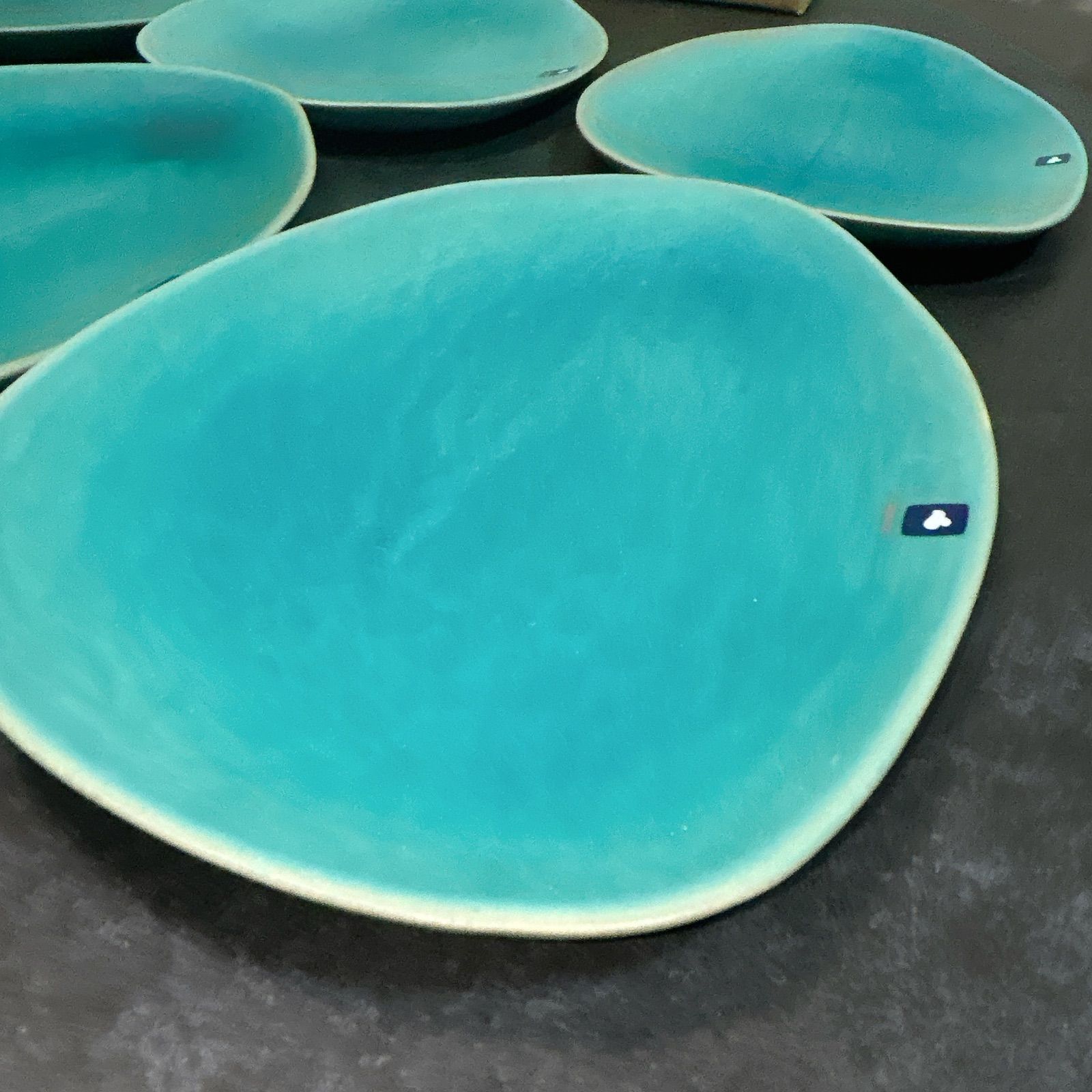 LEONARDO NOLI レオナルド 楕円プレート ノリ 054628 お皿 6枚セット 23cm 17cm ターコイズ