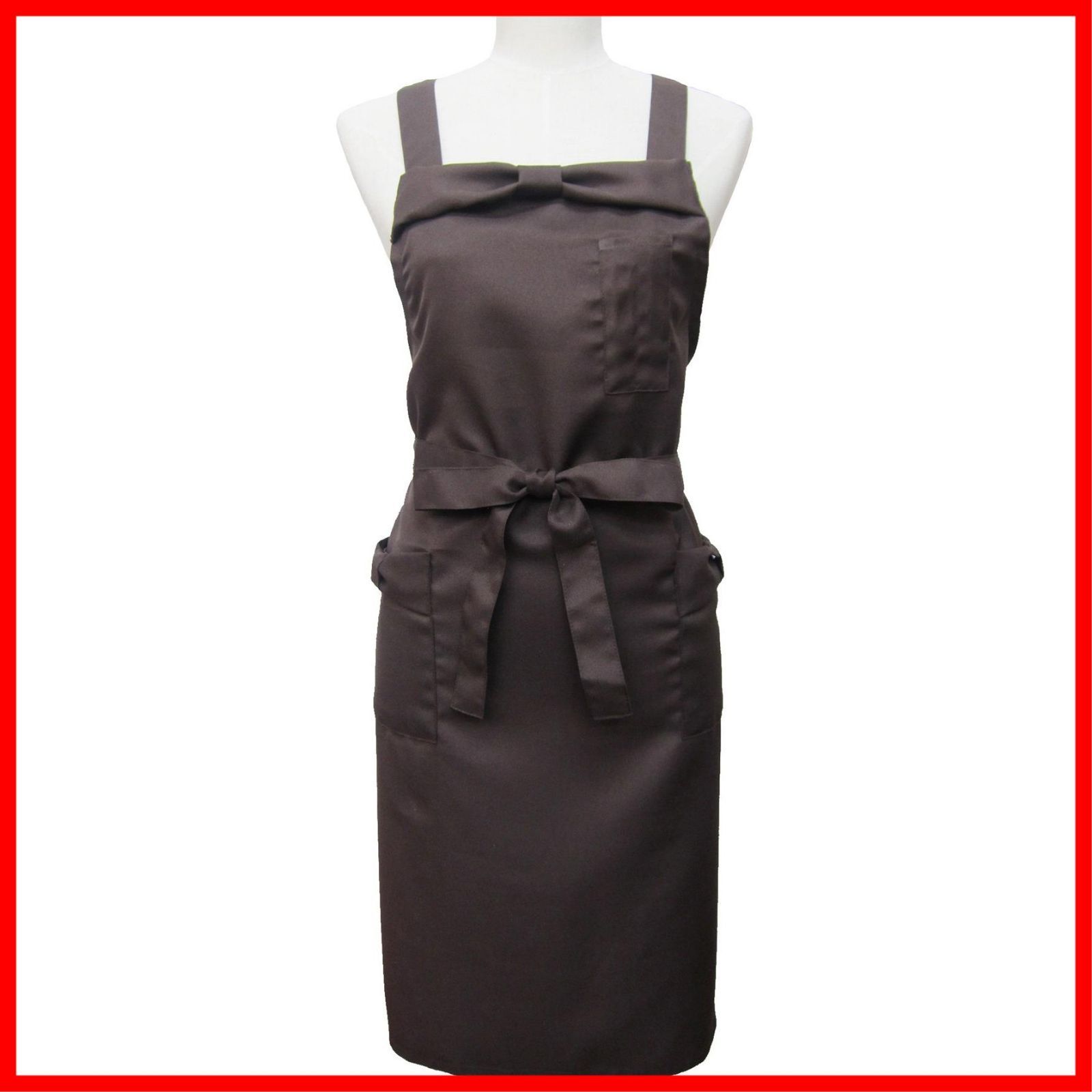 リボン 女性用 エプロン おしゃれ ショコラ かわいい TO 146