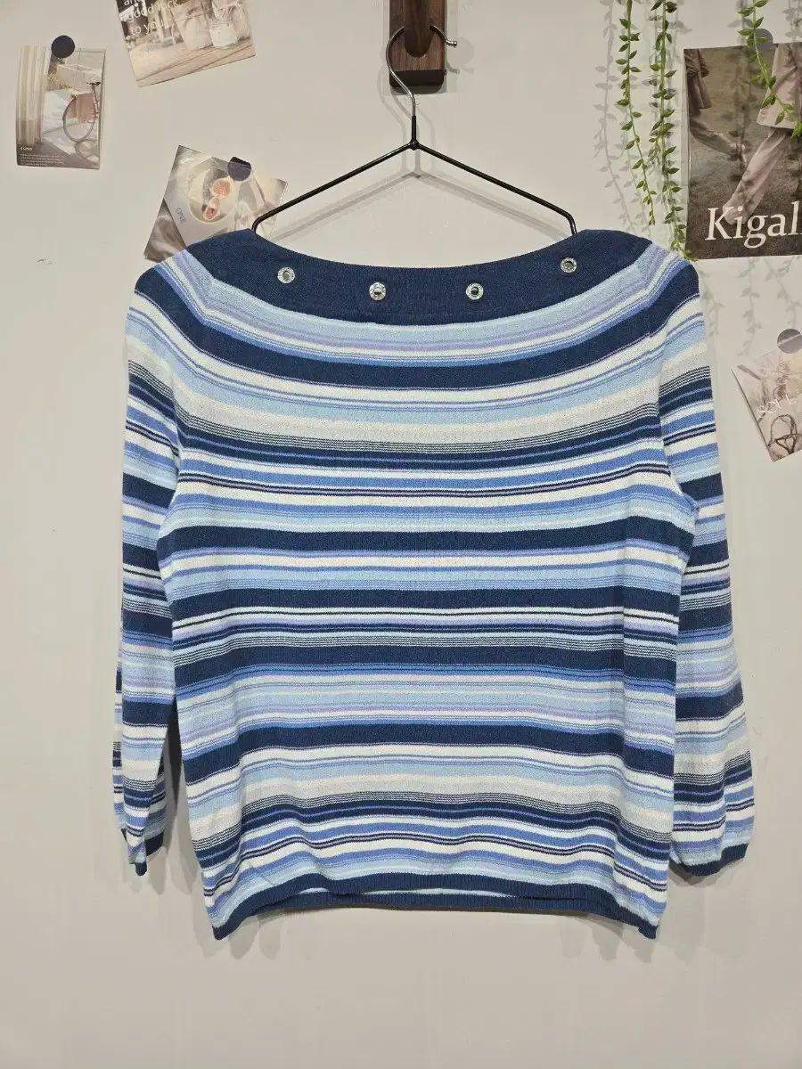  ルコパン ストライプ ボートネック ニット 長袖 Tシャツ 長袖 Tシャツ カットソー