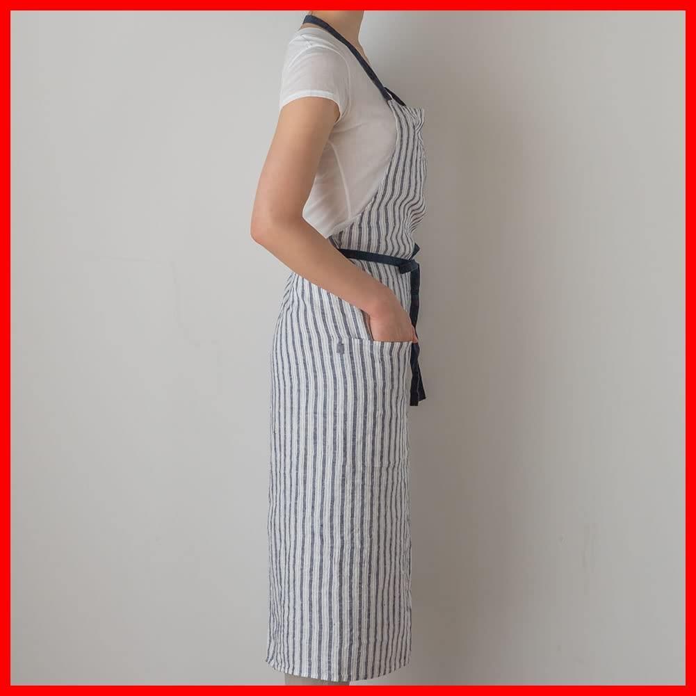 数量 A314 Manon アンストン マノン レディース メンズ フルエプロン キッチン エプロン 無地 リネン リーノエリーナ 麻 Lina シンプル ロング丈 e ギフト Lino プレゼント