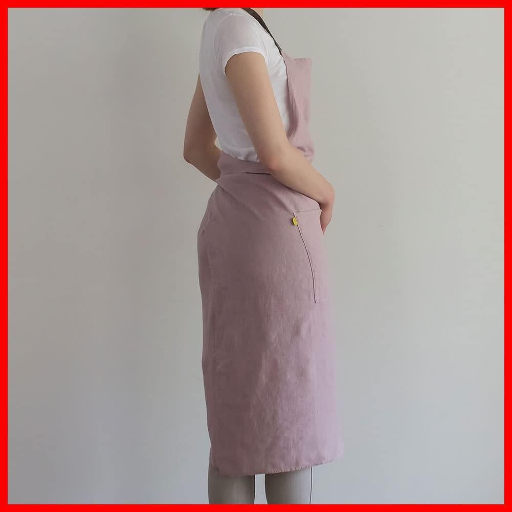 在庫 ロング丈 シンプル 麻 リネン 無地 キッチン メンズ レディース ルビ A277 Manon マノン フルエプロン エプロン リーノエリーナ Lina e Lino WWW_OPDRERGINERDOGAN_COM