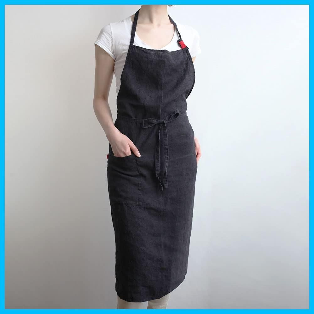 在庫 e Lina リーノエリーナ エプロン フルエプロン マノン Manon A631 ノワール レディース Lino メンズ キッチン 無地 リネン 麻 シンプル ロング丈 ギフト プレゼント WWW_OPDRERGINERDOGAN_COM