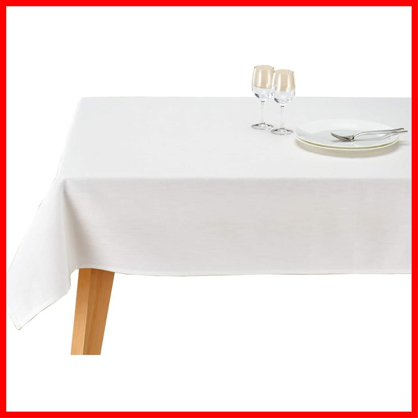 数量 テーブルクロス デリシャス 10色 4サイズ 撥水 長方形 無地 ブルーミング中西 洗濯機で洗える 撥水加工 カマンベール 白 140×260cm