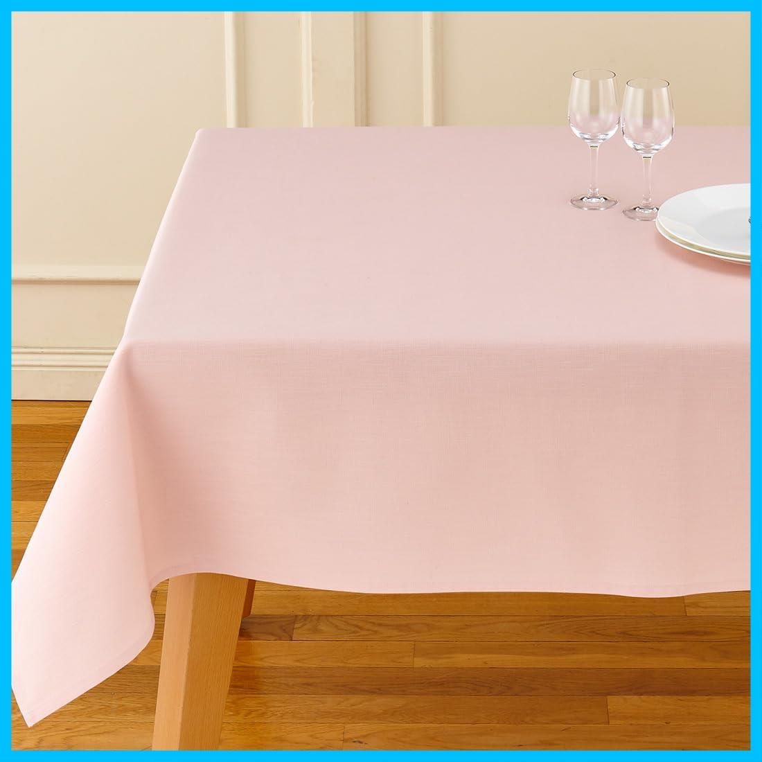 数量 デリシャス 10色 4サイズ 撥水 長方形 テーブルクロス 無地 洗濯機で洗える 撥水加工 ブルーミング中西 マカロン ピンク 130×200cm
