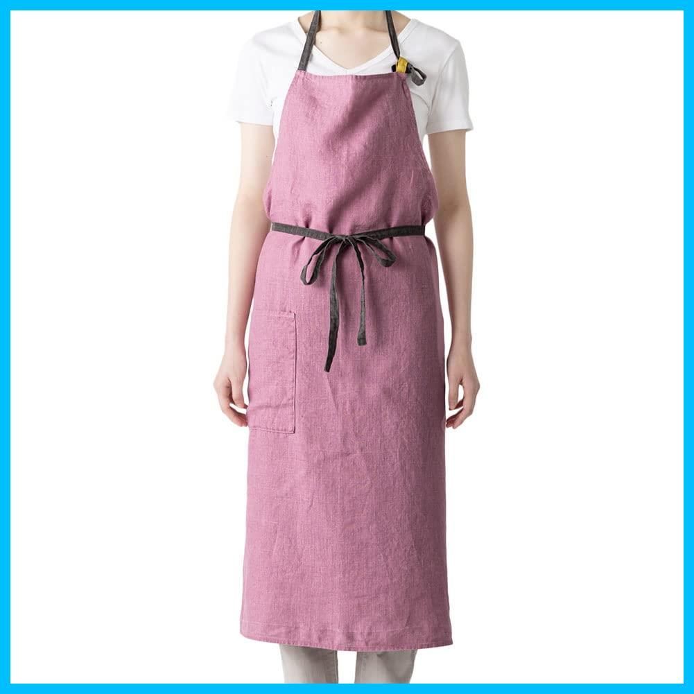 新着商品 ローズプラリネ A388 レディース Manon メンズ マノン キッチン フルエプロン 無地 エプロン リネン リーノエリーナ 麻 Lina シンプル e ロング丈 Lino