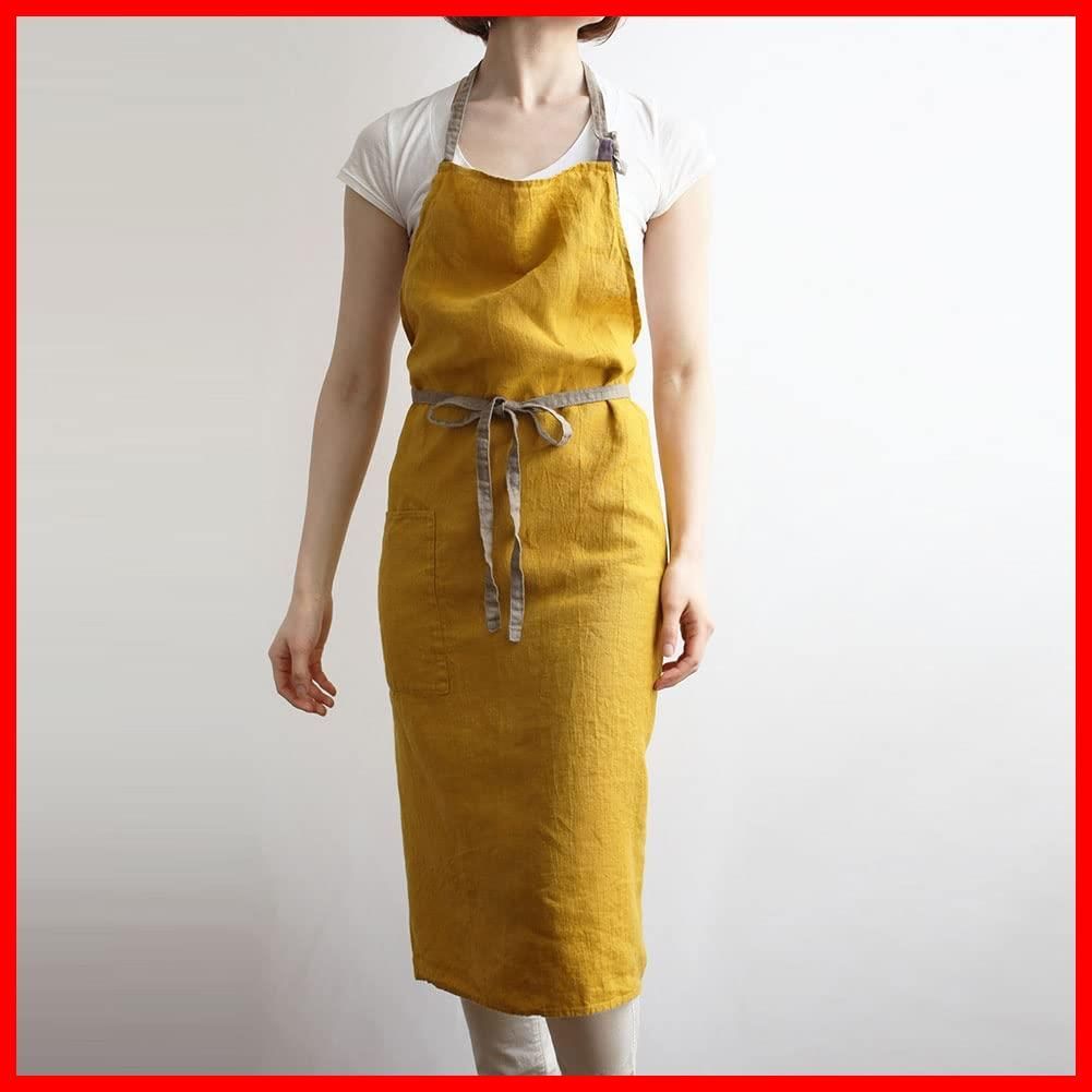 商品 フルエプロン マノン Manon エプロン A225 サフランイエロー リーノエリーナ レディース メンズ キッチン Lina 無地 リネン e 麻 シンプル ロング丈 Lino ギフト プレゼント WWW_OPDRERGINERDOGAN_COM