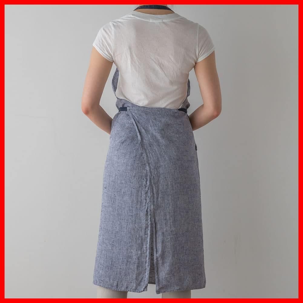 商品 ロング丈 シンプル 麻 リネン 無地 キッチン メンズ レディース フィルブルー A315 Manon マノン フルエプロン エプロン リーノエリーナ Lina e Lino WWW_OPDRERGINERDOGAN_COM