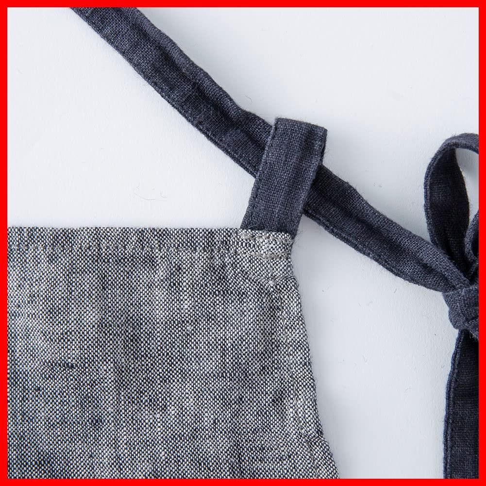 数量 Lino e Lina リーノエリーナ エプロン フルエプロン マノン Manon A338 ムーングレイ レディース メンズ キッチン 無地 リネン 麻 シンプル ロング丈 ギフト プレゼント