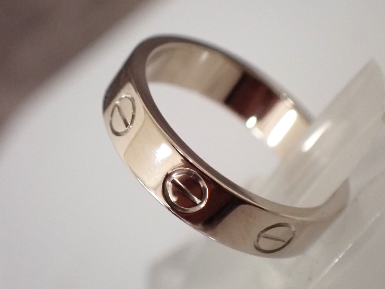 CARTIER カルティエ 1 Pダイヤ ミニラブリング K 18 WG 18金 重量4 2 g