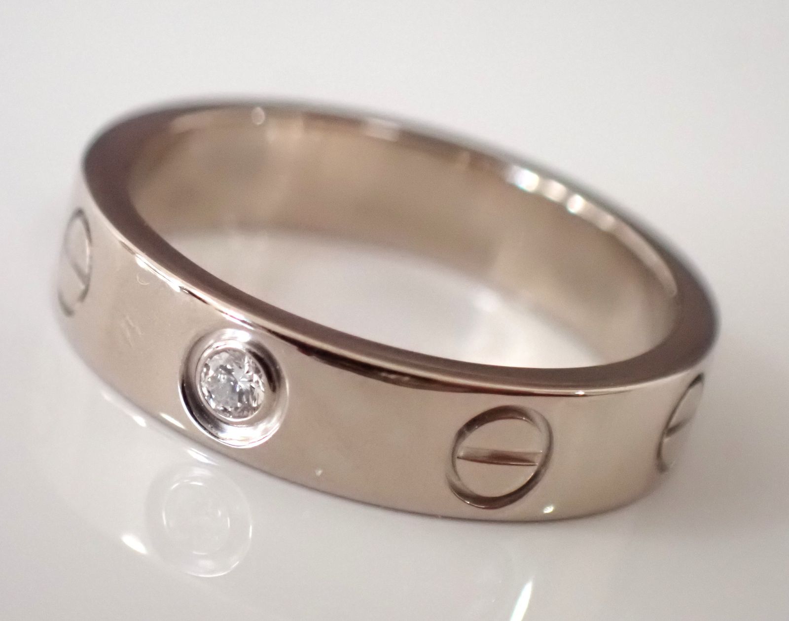  CARTIER カルティエ 1 Pダイヤ ミニラブリング K 18 WG 18金 重量4 2 g リング 指輪 アクセサリー