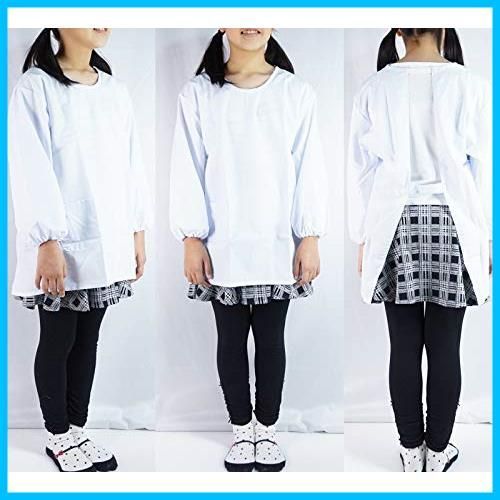 商品 抗菌 防臭 白い給食着 給食服 給食割烹着 給食用エプロン 小学校 中学校 調理実習 130