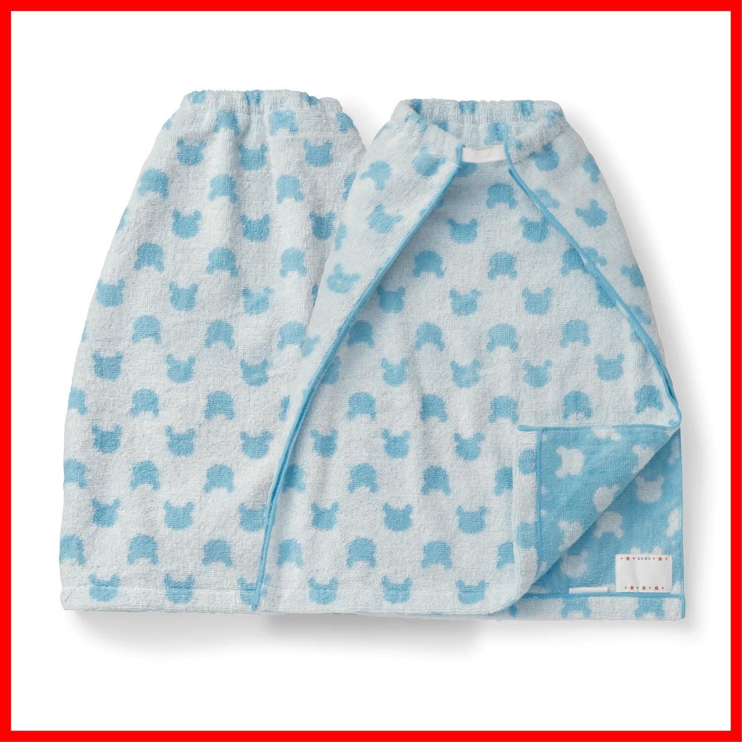 2枚 タオルエプロン セット ジャカードタオル 同柄 保育園 ベルメゾン スタイ エプロン くま ショート