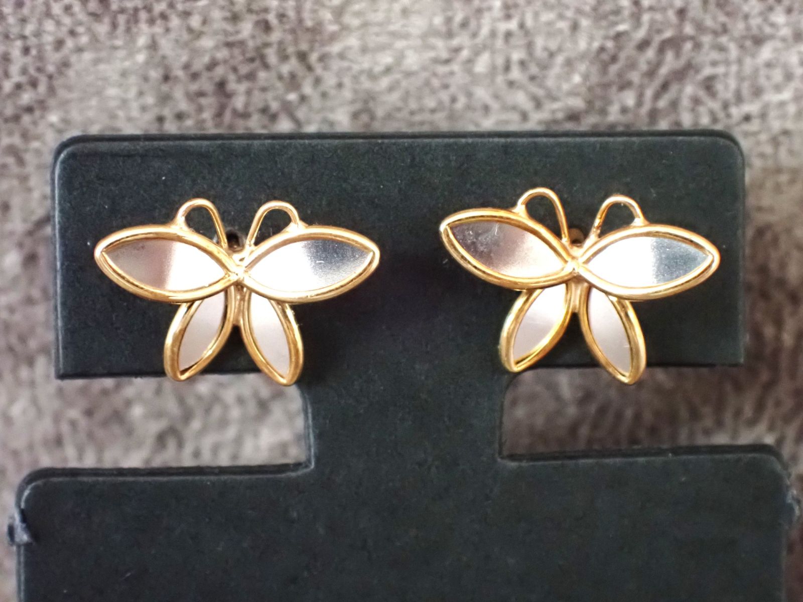 バタフライピアス K18PG 18金 Pt950 プラチナ 重量0.9g レディース ピアス