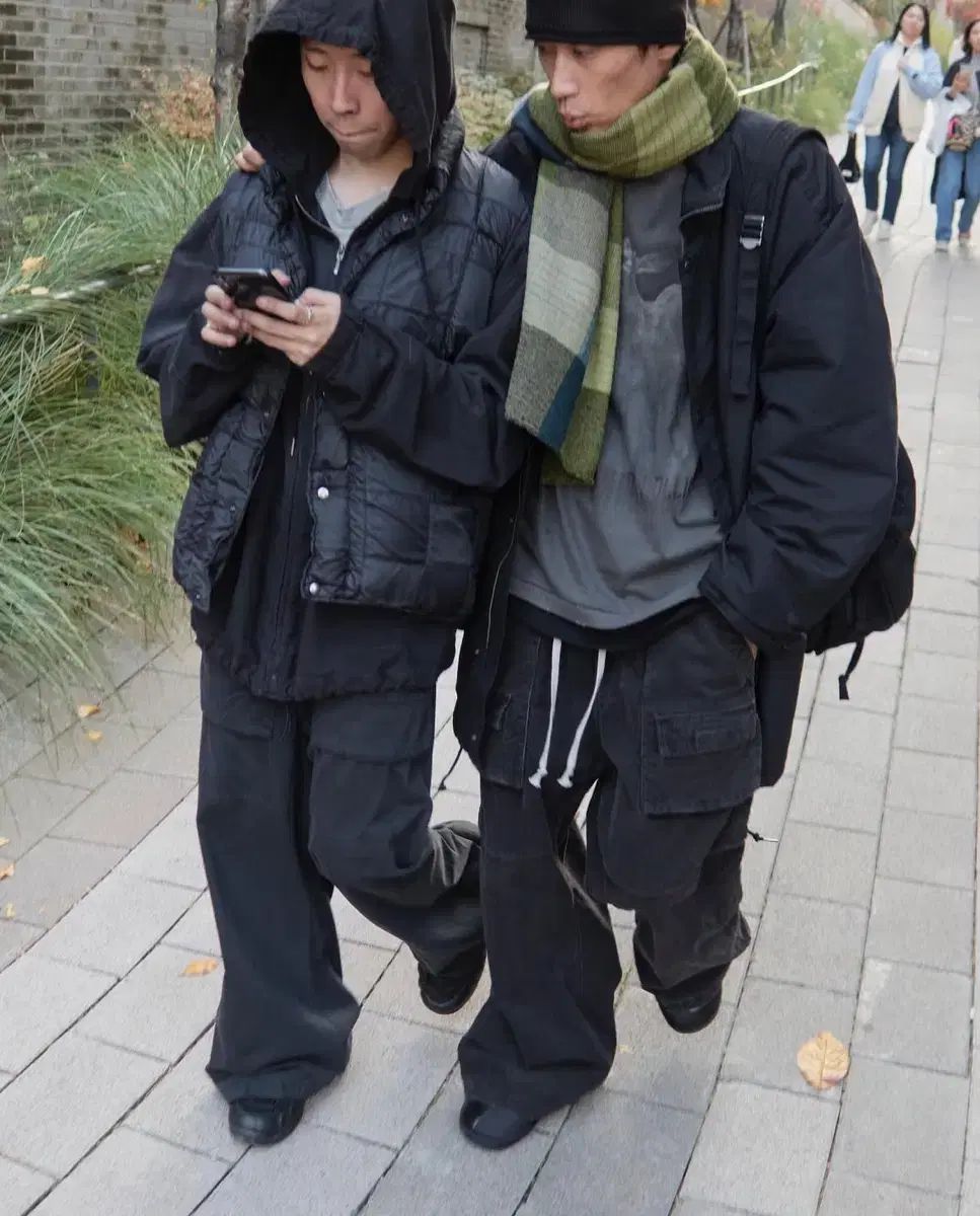 ポリテル ミル リング ウール マフラー グリーン チェック