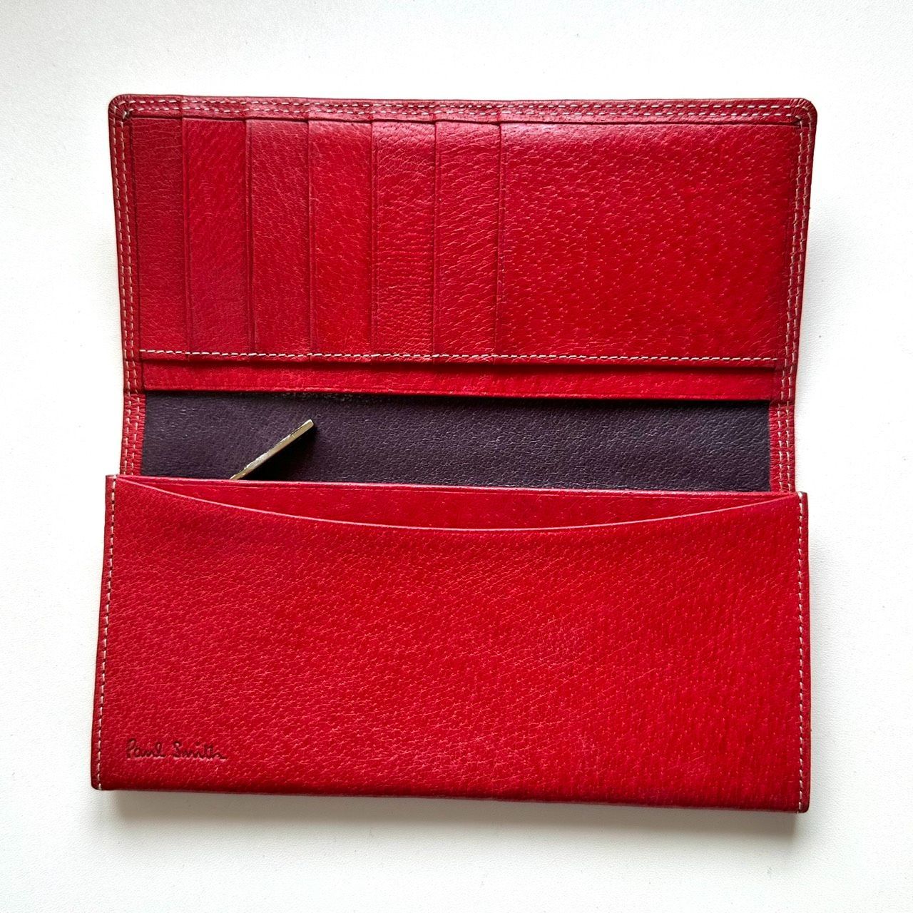 ポールスミス Paul Smith 長財布 レッド - メルカリ