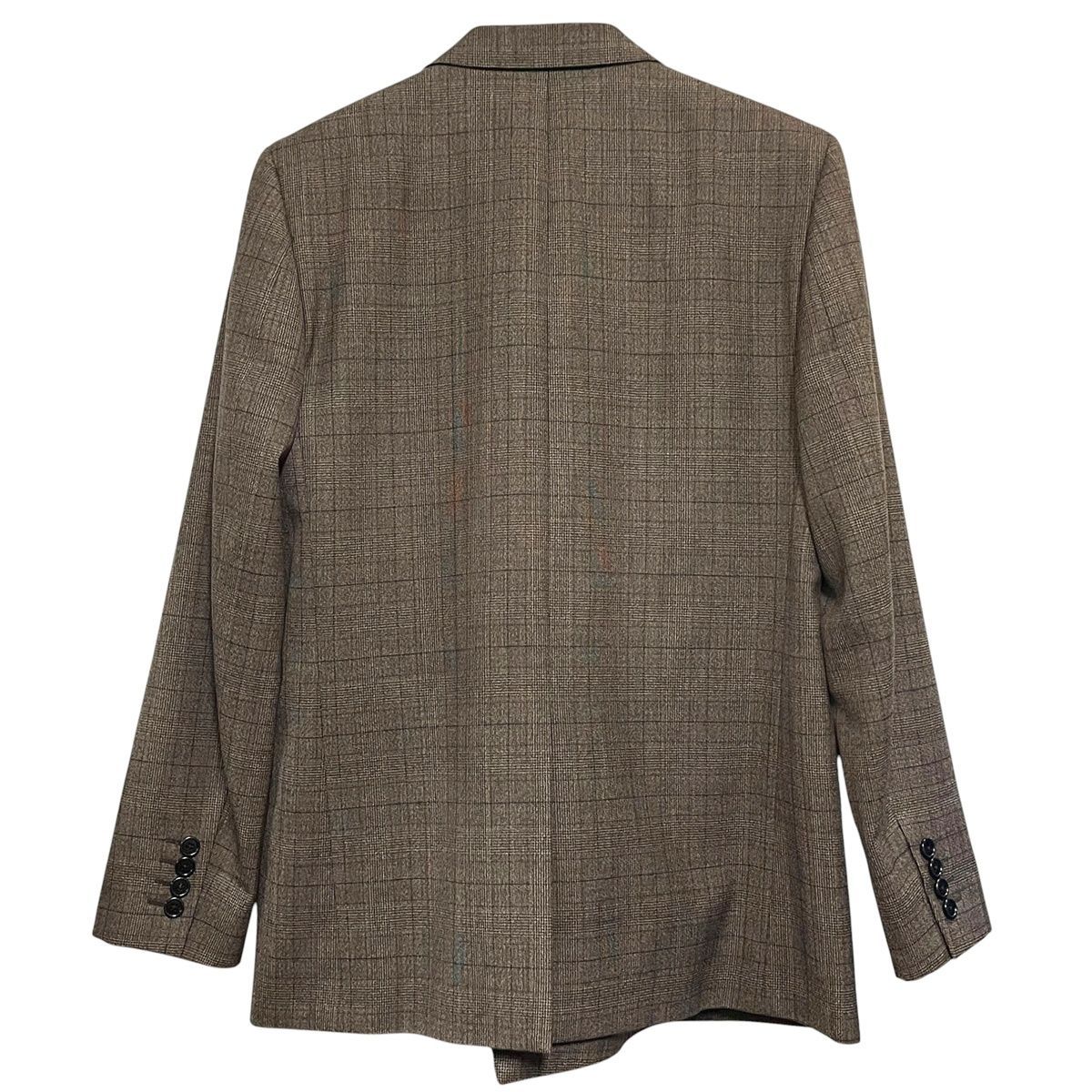 CELINE セリーヌ ブラウンチェックテーラードジャケット 2V21D166M サイズ46 ウール 2ボタン メンズ 秋冬 25033403 MK