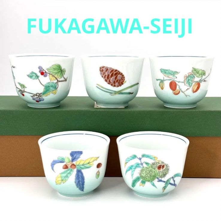 深川製磁 みのり 仙茶碗揃 有田焼 湯呑茶碗 湯呑揃 煎茶碗 品