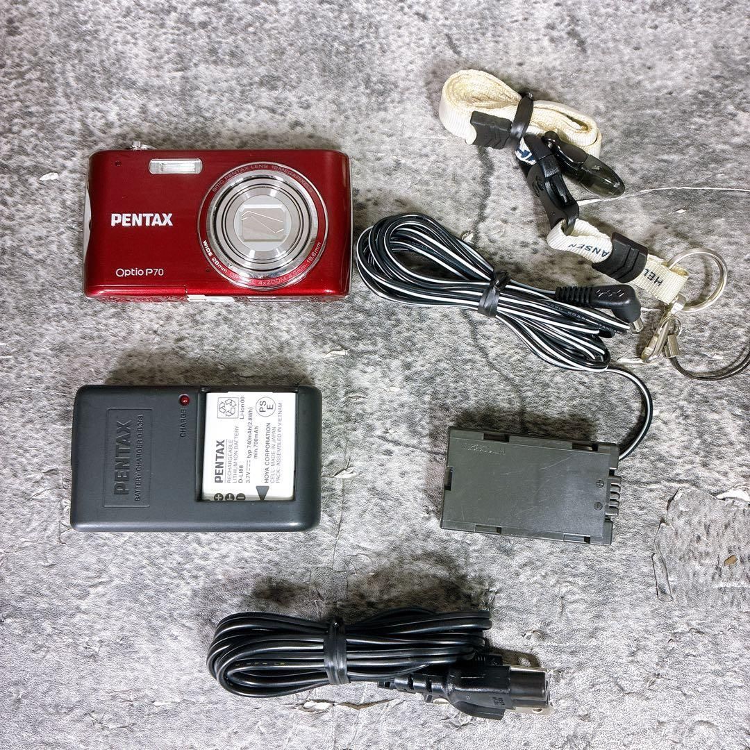 PENTAX Optio P70 レッド コンパクトデジタルカメラ レッド