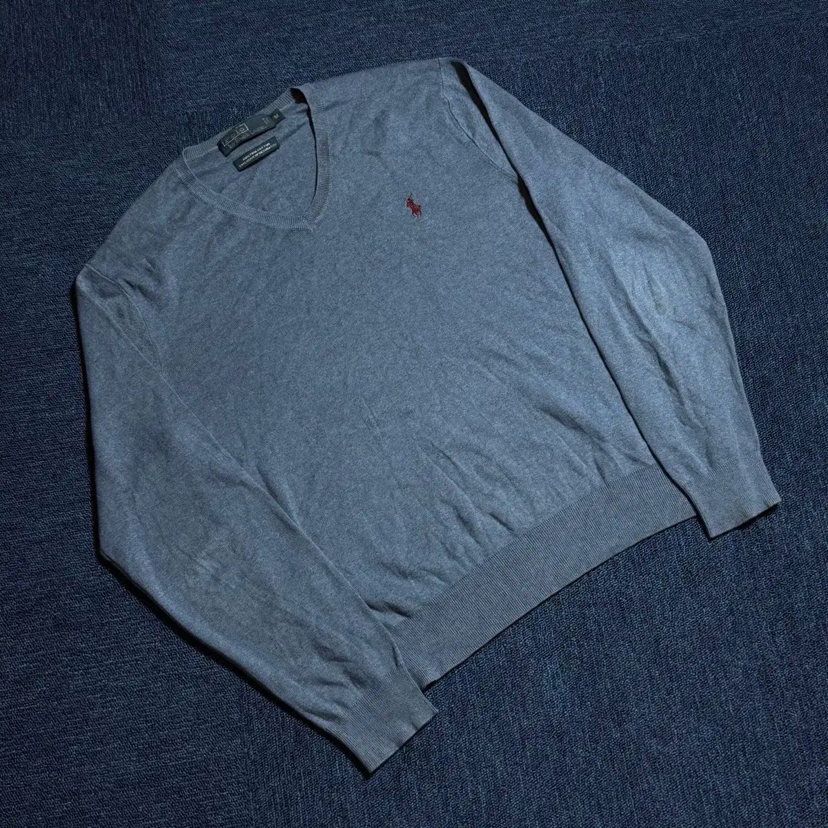 ポロラルフローレン Vネック ニット ブルー