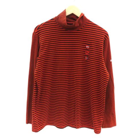 アダバット adabat ゴルフウェア カットソー ハイネック 長袖 ボーダー