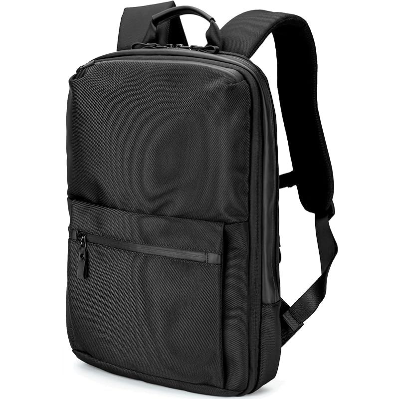 zepirion 2倍に拡張できる薄型 ビジネスリュック 防水 カバン バッグ メンズ 鞄 15.6インチ PC 薄い 軽量 A4収納可 バックパック 通勤 大容量 マチ拡張 ExPack Pro 0