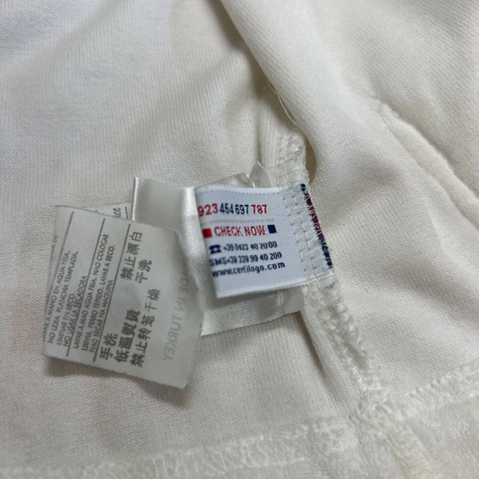  MONCLER モンクレール半袖パーカータオル生地白S パーカー トップス