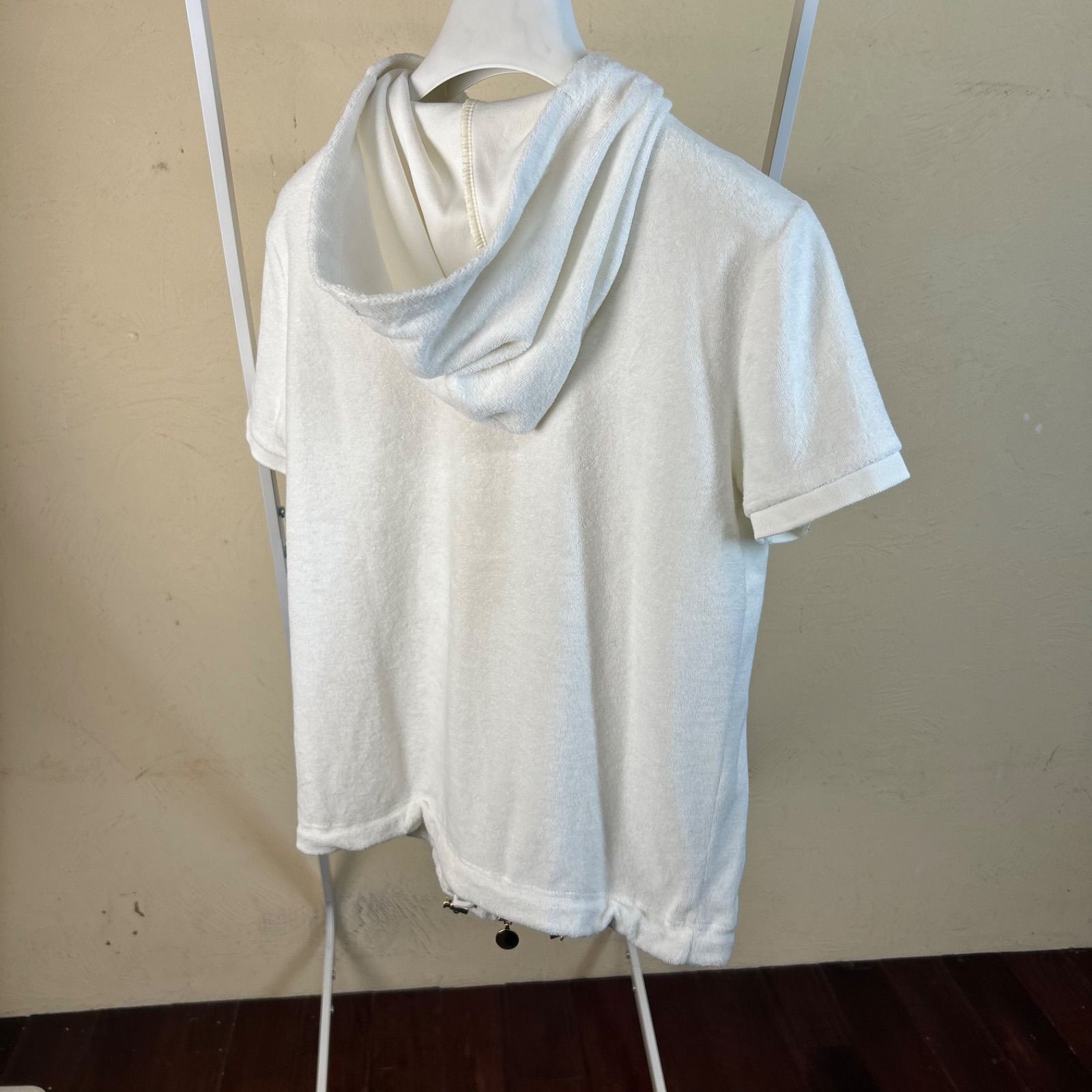 MONCLER モンクレール半袖パーカータオル生地白S