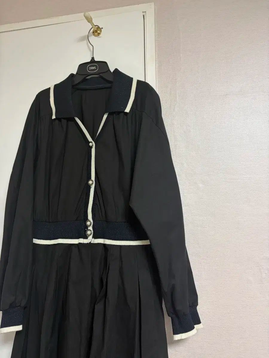 ブラック ロング丈ワンピース