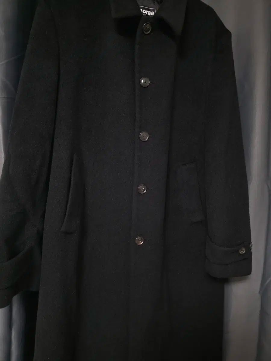 レノマ ブラック メンズ 麻 コート 105