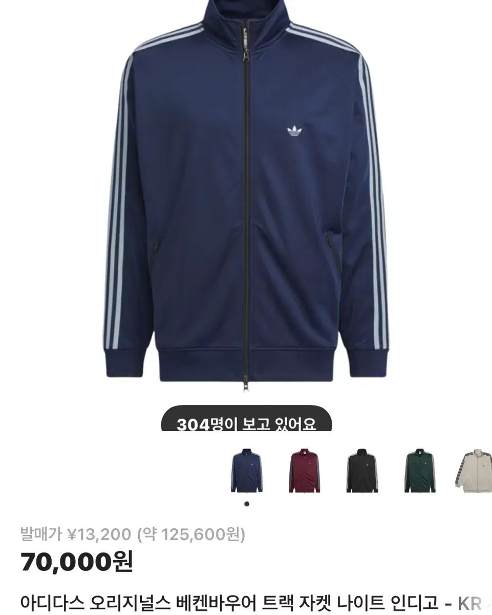 アディダス BECKENBAUER トラック ジャケット ネイビー