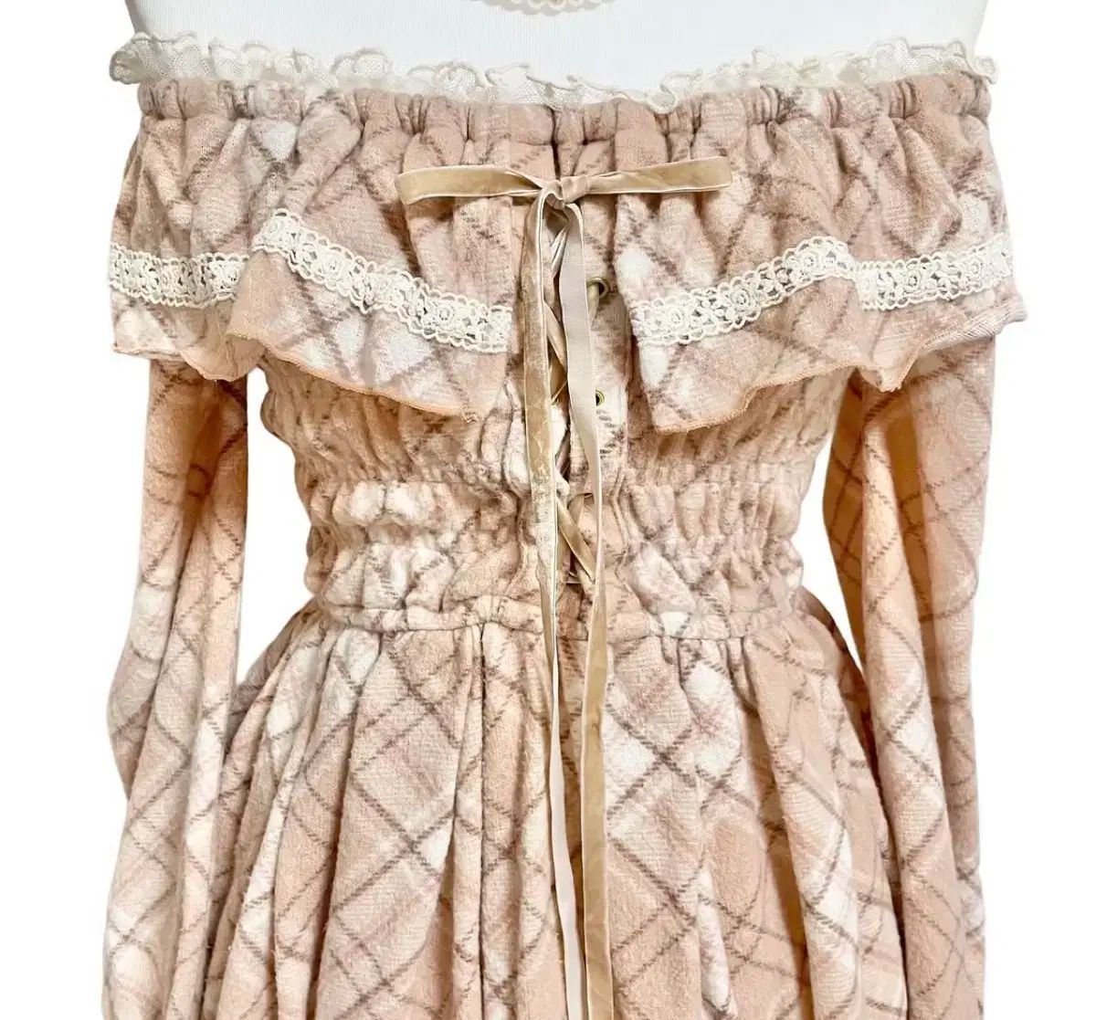 リズリサ 必須アイテム ラテ トップス lizlisa チェック ワンピース