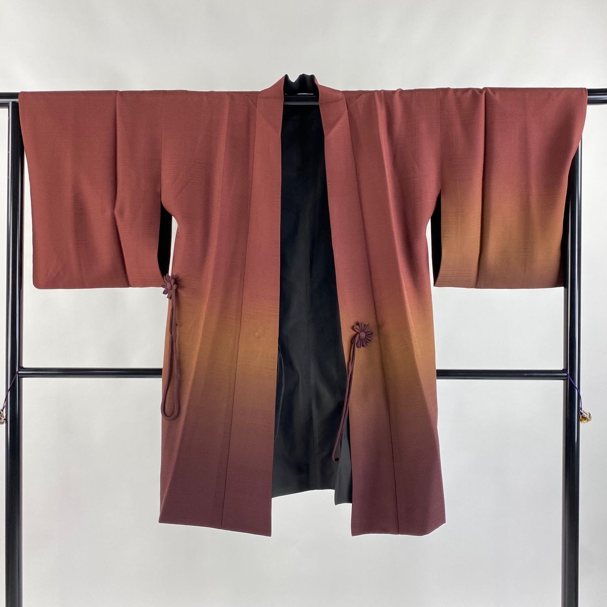 平和屋着物□極上 道中着 スリーシーズン 春夏秋 塵除け ロング丈 花