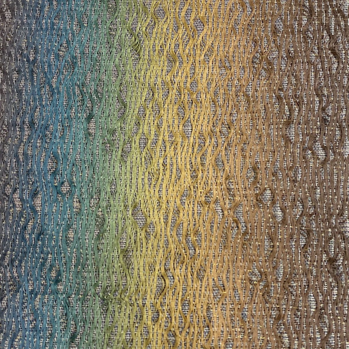 丸帯 秀品 ぼかし柄 金糸 焦茶色 全通 正絹