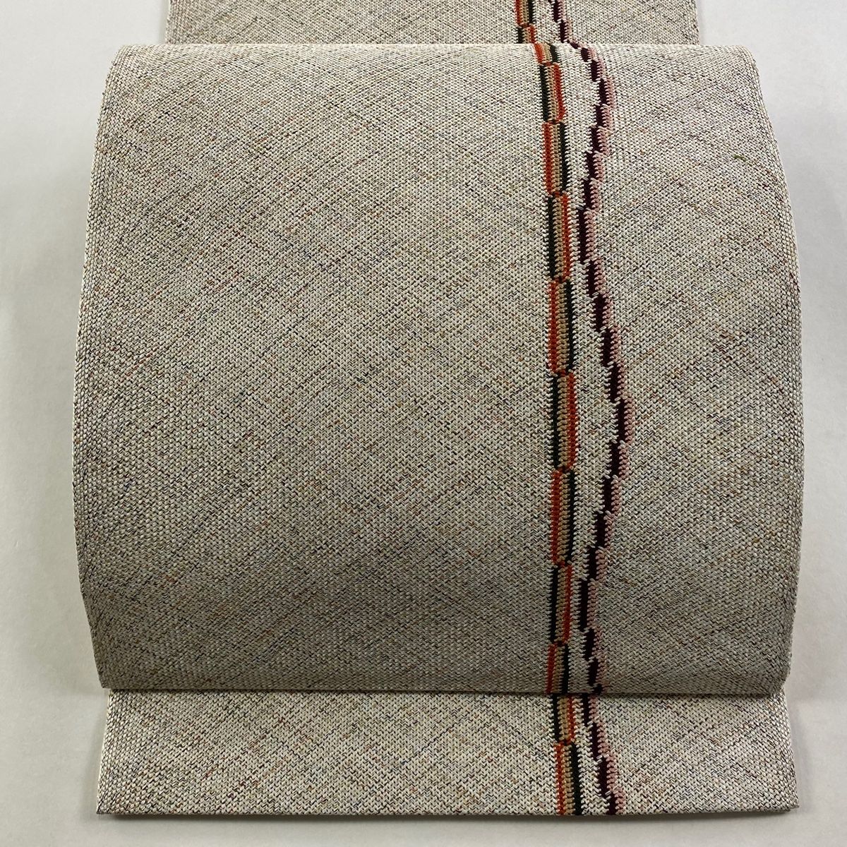 名古屋帯 秀品 八寸名古屋帯 幾何学 薄紫 正絹