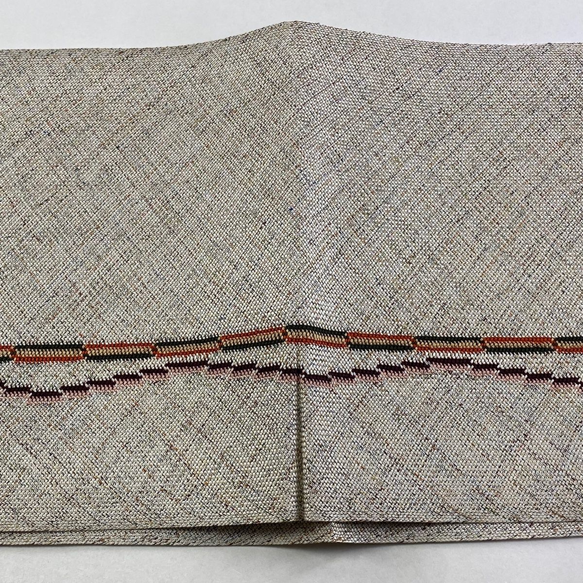  名古屋帯 秀品 八寸名古屋帯 幾何学 薄紫 正絹 名古屋帯 帯