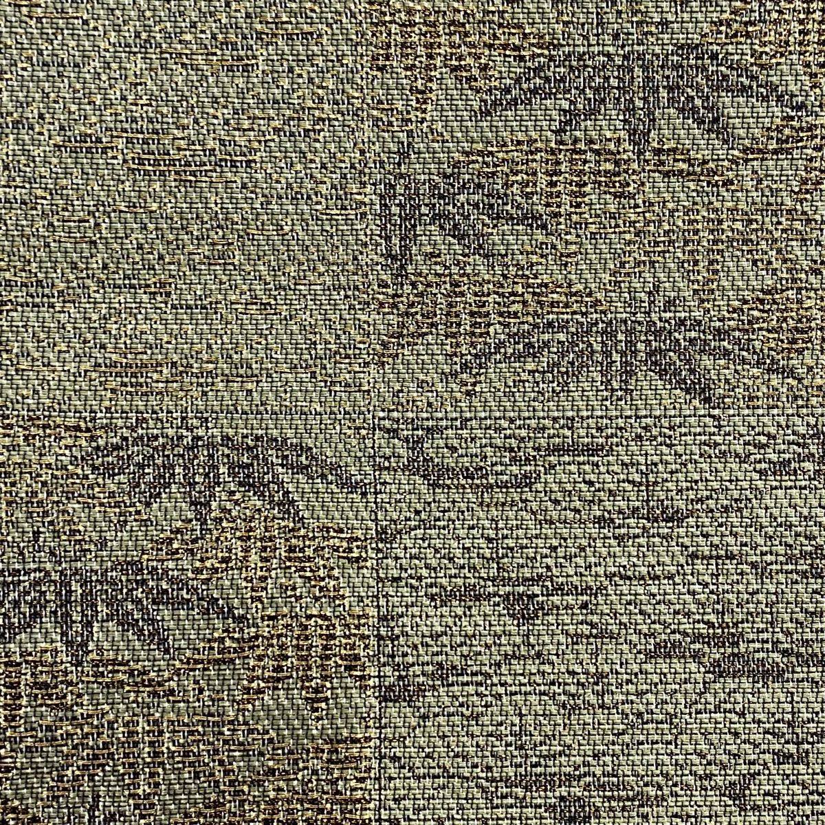  袋帯 秀品 宝尽くし 松竹 金糸 灰緑 六通 正絹 袋帯 帯