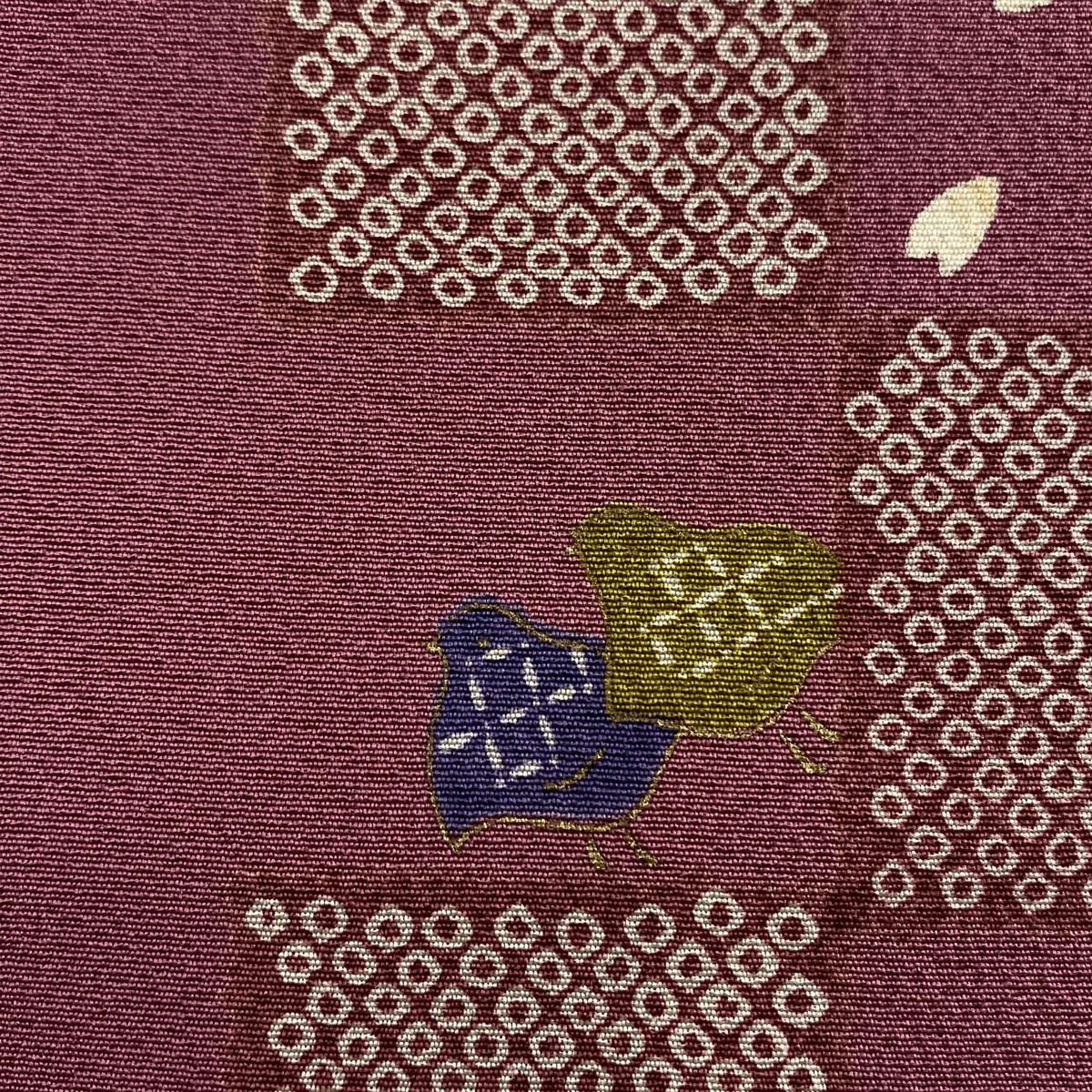 名古屋帯 秀品 桜 独楽 金彩 薄ピンク 正絹 【中古】 - メルカリ