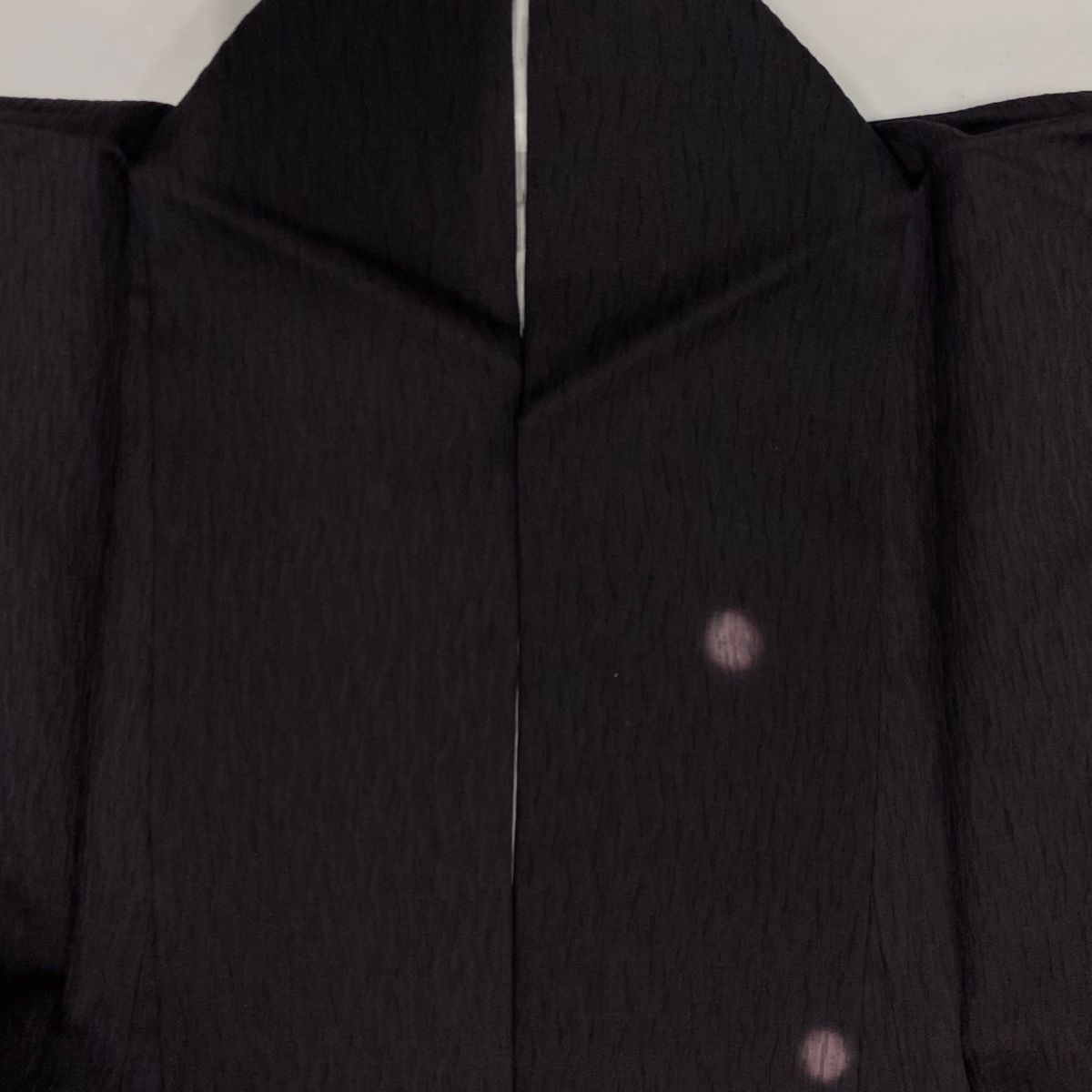  小紋 身丈164 cm 裄丈65 M 袷 やまと 蛍ぼかし 地紋 茶紫 正絹 小紋 着物